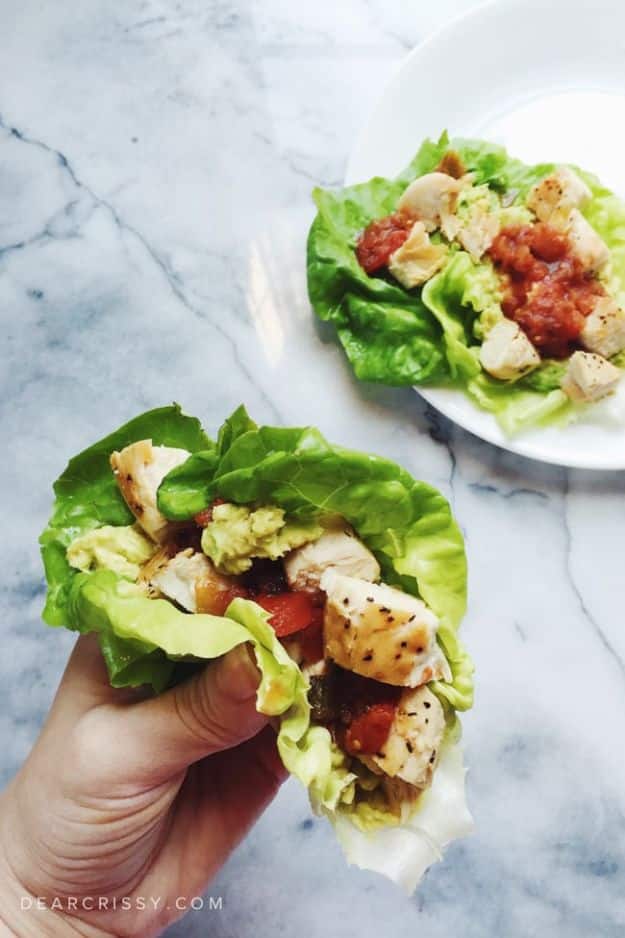 Recipes for Clean Eating - Clean Eating Lettuce Wraps - Raw and Whole Foods, Unprocessed Meal and Snack Ideas for Lunch and Dinner - Fresh, Healthy Foods and Recipe Ideas