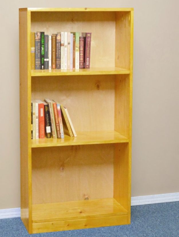 DIY Bookshelves - DIY Basic Bookshelf - Easy Book Shelf Ideas to Build for Cheap Home Decor - Tutorials and Plans, Best IKEA Hacks, Rustic Farmhouse and Mid Century Modern