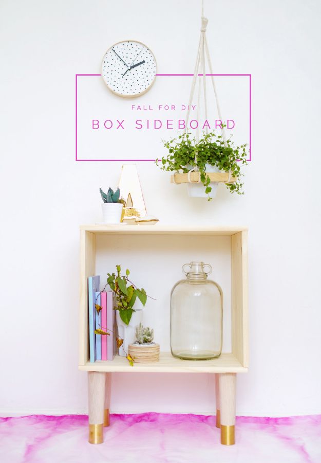 DIY Sideboards - DIY Box Sideboard - Easy Furniture Ideas to Make On A Budget - DYI Side Board Tutorial for Makeover, Building Wooden Home Decor 