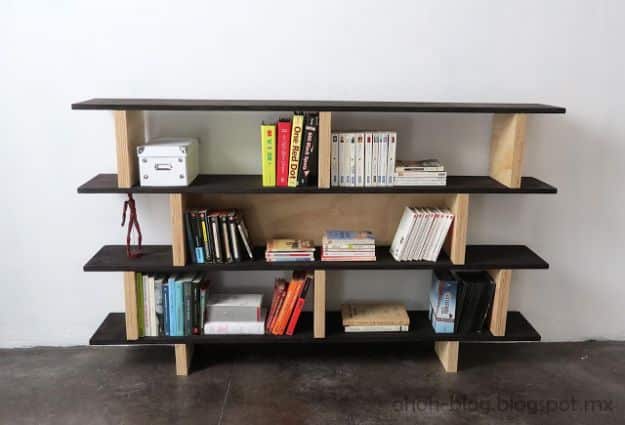 DIY Bookshelves - DIY Office Bookcase - Easy Book Shelf Ideas to Build for Cheap Home Decor - Tutorials and Plans, Best IKEA Hacks, Rustic Farmhouse and Mid Century Modern