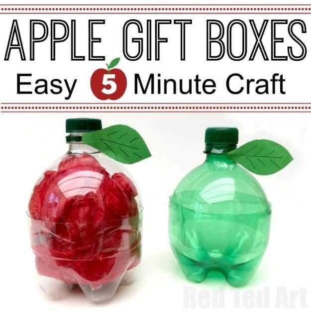 DIY Apple Crafts | DIY Plastic Bottle Apple - Cute and Easy DIY Ideas With Apples - Painting, Mason Jars, Home Decor