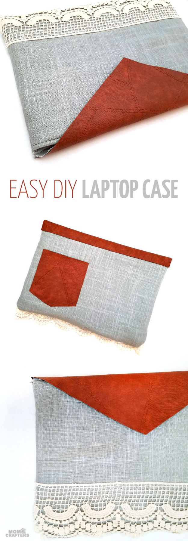 DIY Laptop Bags - Easy DIY Laptop Case - Easy Bag Projects to Make For Your Computer - Cool and Cheap Homemade Messnger Bags, Cases for Laptops - Shoulder Bag and Briefcase, Backpack