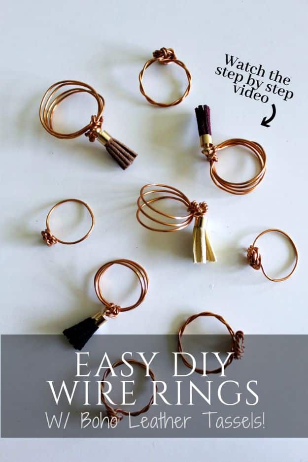 DIY Boho Clothes and Jewelry - Easy DIY Ring with Tassels - How to Make Easy Boho Fashion On A Budget - Edgy Homemade Hippe Clothing Ideas for Summer, Winter, Spring and Fall