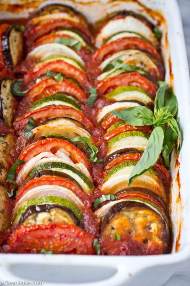 Recipes for Clean Eating - Easy Healthy Ratatouille -Raw and Whole Foods, Unprocessed Meal and Snack Ideas for Lunch and Dinner - Fresh, Healthy Foods and Recipe Ideas