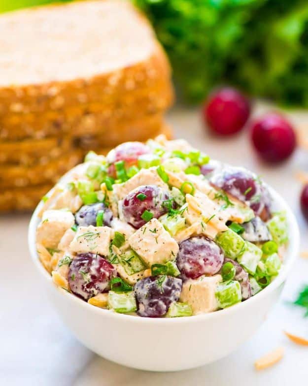 Recipes for Clean Eating - Greek Yogurt Chicken Salad - Raw and Whole Foods, Unprocessed Meal and Snack Ideas for Lunch and Dinner - Fresh, Healthy Foods and Recipe Ideas