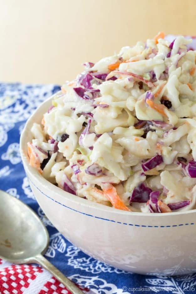 Potluck Recipe Ideas - Maple Dijon Apple Coleslaw - Easy Recipes to Take To Potlucks - Dinner Casseroles, Salads, One Pot Meals, Pasta Dishes, Quick Crockpot Recipes