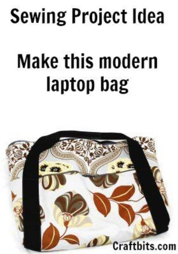 DIY Laptop Bags - Modern Laptop Bag - Easy Bag Projects to Make For Your Computer - Cool and Cheap Homemade Messnger Bags, Cases for Laptops - Shoulder Bag and Briefcase, Backpack