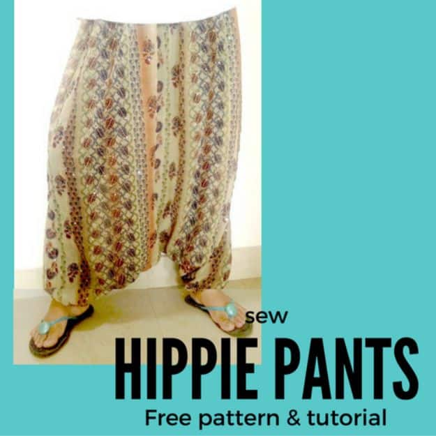 DIY Boho Clothes and Jewelry - Sew a Bohemian Hippie Pants - How to Make Easy Boho Fashion On A Budget - Edgy Homemade Hippe Clothing Ideas for Summer, Winter, Spring and Fall