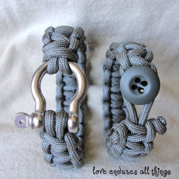 DIY Paracord Bracelet Ideas - Single Color Paracord Bracelet - Tutorials for Easy Woven Paracord Bracelets | Survival and Stitched Patterns With Instructions and How To