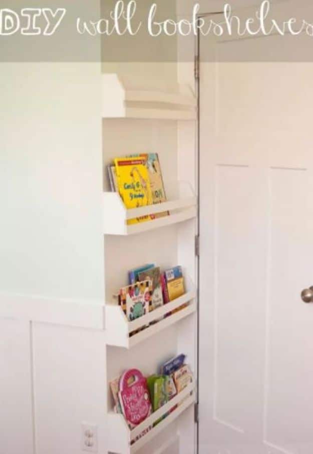 DIY Bookshelves - Wall Bookshelves- Easy Book Shelf Ideas to Build for Cheap Home Decor - Tutorials and Plans, Best IKEA Hacks, Rustic Farmhouse and Mid Century Modern