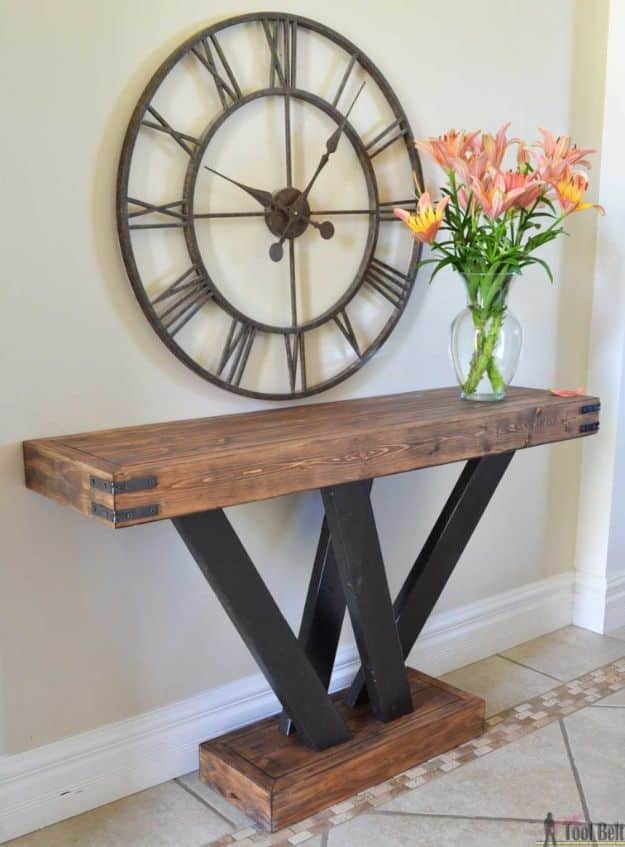 Easy Woodworking Projects - 2×4 Console Table - Cool DIY Wood Projects for Beginners - Easy Project Ideas and Plans for Homemade Gifts and Decor