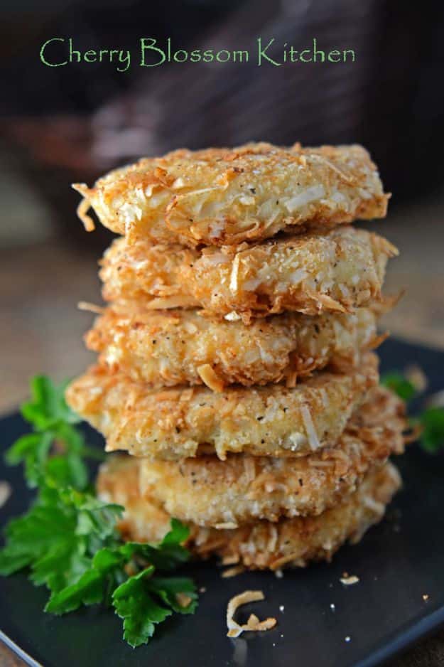 Best Coconut Recipes - Coconut Crusted Chicken Patties - Easy Recipe Ideas With Coconut - Side Dishes, Salads and Dessert Idea Made With Coconut - Cake, Cookies, Salad, Chicken