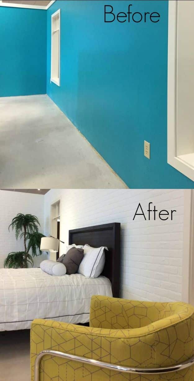 DIY Faux Finishes for Walls - DIY A White Faux Brick Wall - Step by Step Tutorials for Do It Yourself Faux Finish Wall Textures - Rustic, Colour, Tuscan Style, Simple Metallic, Sponge Painting Techniques, Roller and Drag Texture 