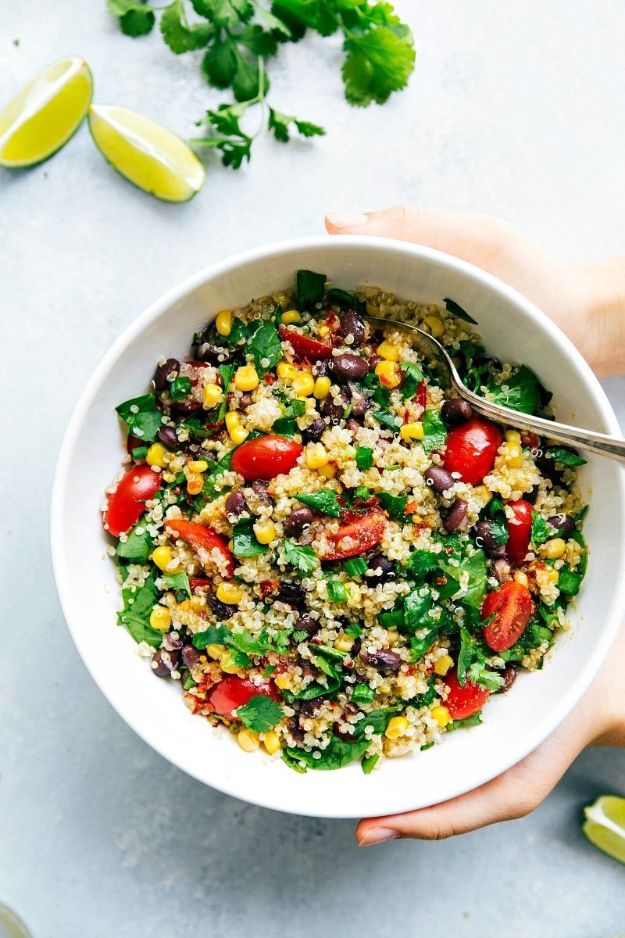 Quinoa Recipes - Detox Quinoa Salad - Easy Salads, Side Dishes and Healthy Recipe Ideas Made With Quinoa - Vegetable and Grain To Serve For Lunch, Dinner and Snack