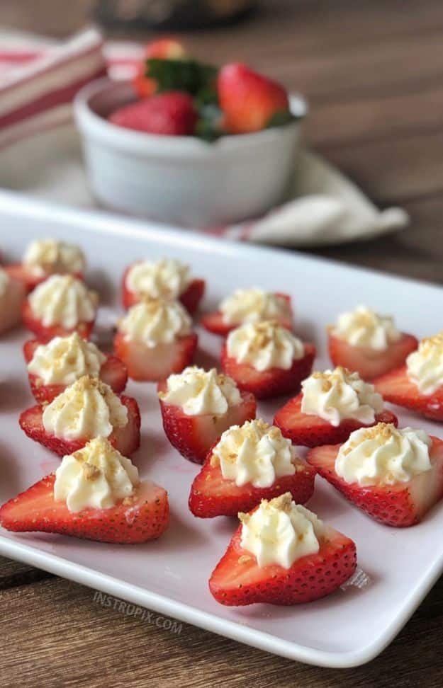 Best Strawberry Recipes - Deviled Strawberries - Easy Recipe Ideas With Fresh Strawberries - Dessert, Cakes, Breakfast, Muffins, Pie, Salad