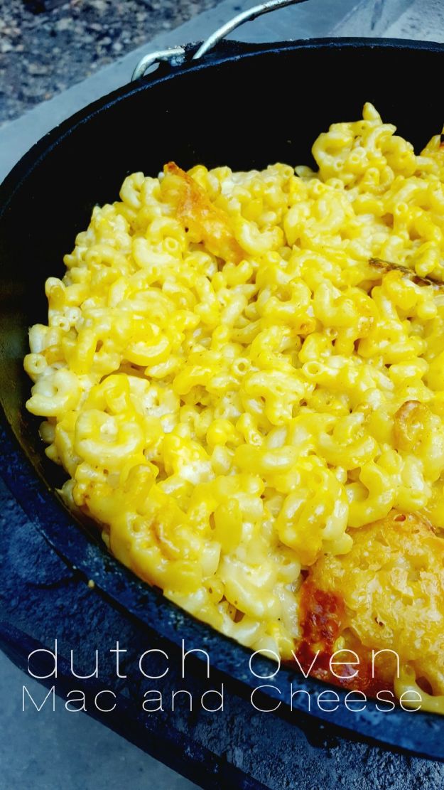 Dutch Oven Recipes - Dutch Oven Mac and Cheese - Easy Ideas for Cooking in Dutch Ovens - Soups, Stews, Chicken Dishes, One Pot Meals and Recipe Ideas to Slow Cook for Easy Weeknight Meals