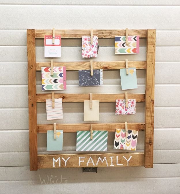 Easy Woodworking Projects - Easy Scrap Wood Photo Display - Cool DIY Wood Projects for Beginners - Easy Project Ideas and Plans for Homemade Gifts and Decor