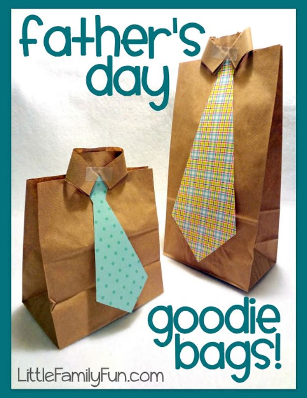 DIY Fathers Day Gifts - Father's Day Goodie Bags - Homemade Presents and Gift Ideas for Dad - Cute and Easy Things to Make For Father