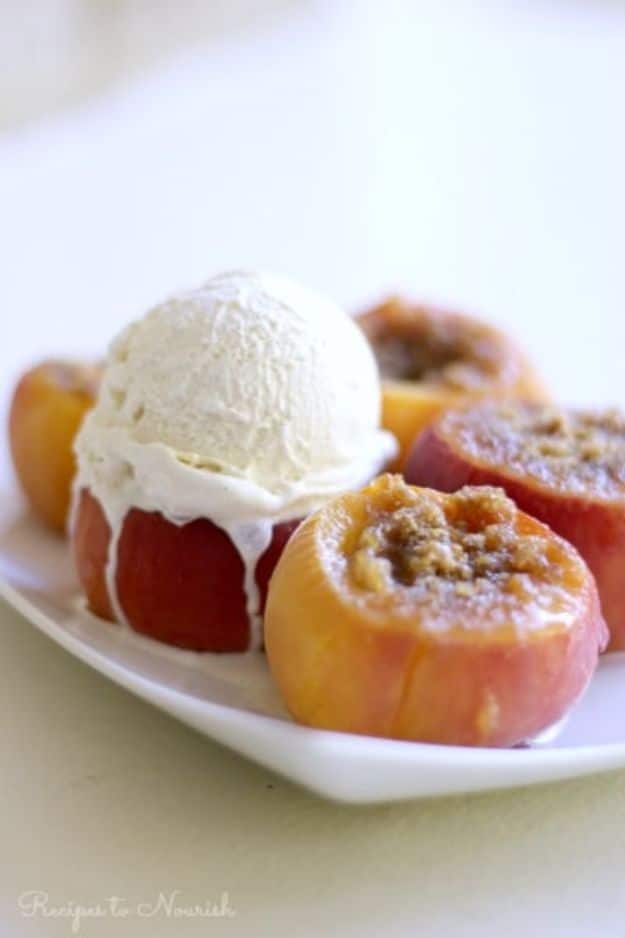 Instant Pot Desserts - Instant Pot Stuffed Peaches - Easy Dessert Ideas to Make in Your Instant Pot - Quick Cheesecake, Brownies, Cake - Healthy Idea With Fruit, Gluten Free