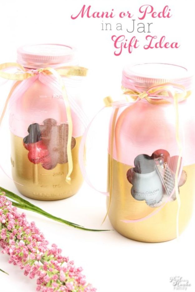 Cheap Mothers Day Gifts - Manicure or Pedicure in a Jar a Mother’s Day Gift Idea - Homemade Presents and Gift Ideas for Mom - Cute and Easy Things to Make For Mother