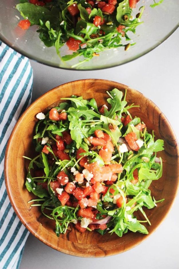 Watermelon Recipes - Mexican Watermelon Salad - Recipe Ideas for Watermelon - Easy and Quick Drinks, Salad, Party Foods, Cake, Margaritas