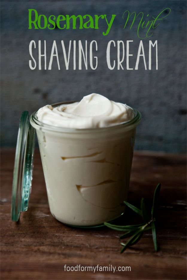 DIY Fathers Day Gifts - Rosemary Mint Shaving Cream - Homemade Presents and Gift Ideas for Dad - Cute and Easy Things to Make For Father