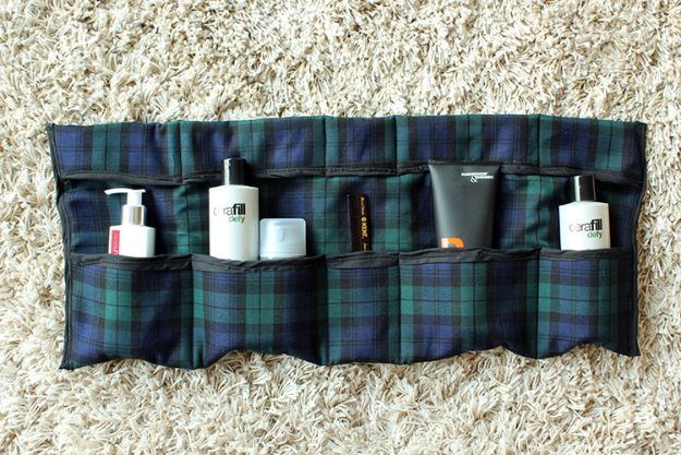 DIY Fathers Day Gifts - Sew a DIY travel toiletries bag - Homemade Presents and Gift Ideas for Dad - Cute and Easy Things to Make For Father