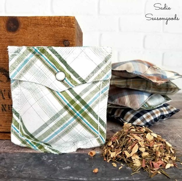 DIY Fathers Day Gifts - Shirt Pocket Sachets - Homemade Presents and Gift Ideas for Dad - Cute and Easy Things to Make For Father