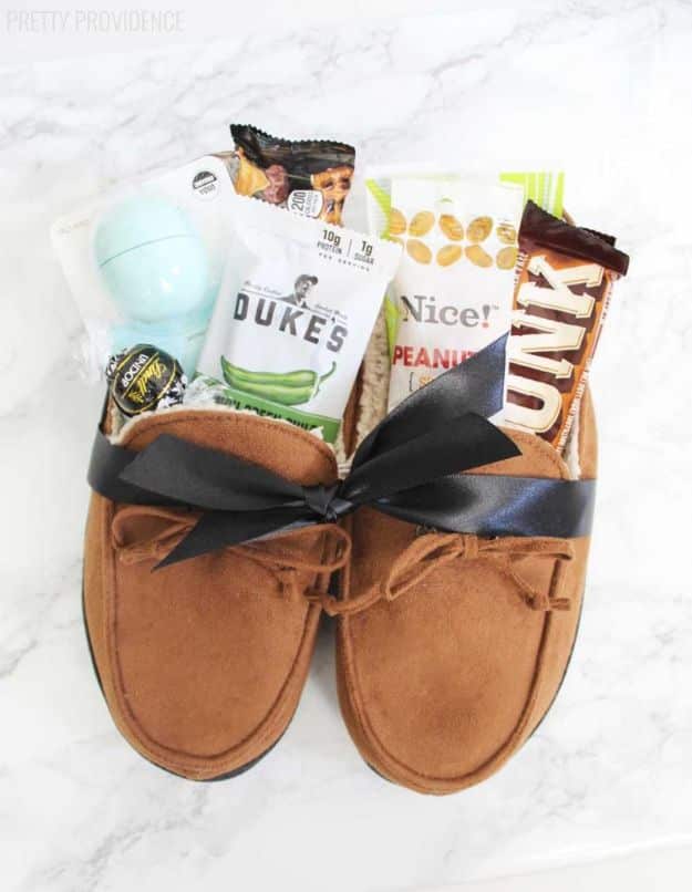 DIY Fathers Day Gifts - Slippers Gift Idea For Dad- Homemade Presents and Gift Ideas for Dad - Cute and Easy Things to Make For Father