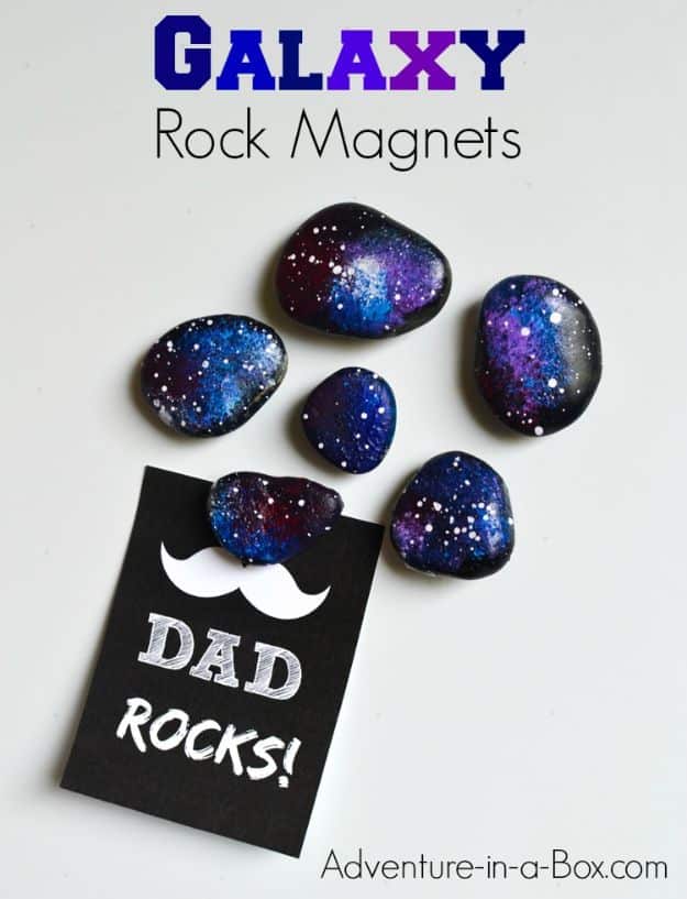 DIY Fathers Day Gifts - Space Rocks Fridge Magnets - Homemade Presents and Gift Ideas for Dad - Cute and Easy Things to Make For Father