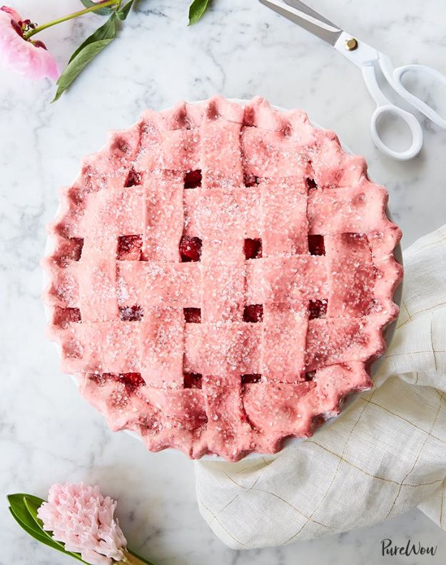 Best Strawberry Recipes - Strawberry Pie with Strawberry Crust - Easy Recipe Ideas With Fresh Strawberries - Dessert, Cakes, Breakfast, Muffins, Pie, Salad