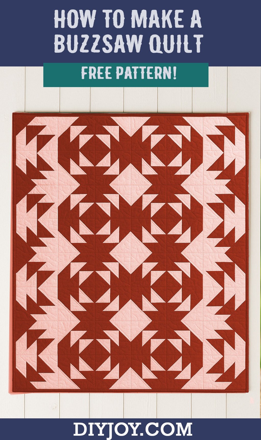 Free Quilt Pattern Buzzsaw - Tutorial and Downloadable pdf, cutting guide