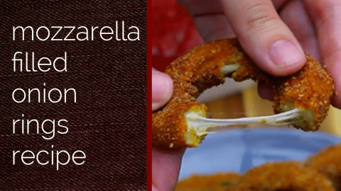 Mozzarella Stick Onion Rings Recipe For A Quick Snack Idea | DIY Joy Projects and Crafts Ideas