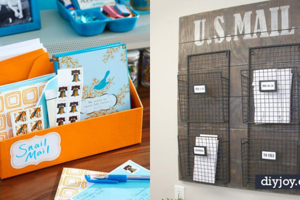 DIY Mail Organizers - Cheap and Easy Ideas for Getting Organized - Creative Home Decor on A Budget - Farmhouse, Modern and Rustic Mail Sorter, Organizer