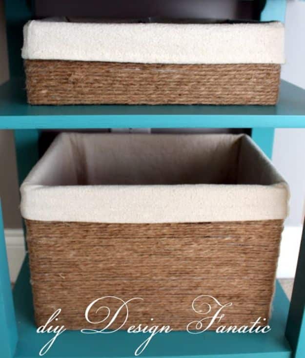 DIY Storage Baskets - Baskets Made From Cardboard Boxes - Cheap and Easy Ideas for Getting Organized - Creative Home Decor on A Budget - Farmhouse, Modern and Rustic Basket Projects