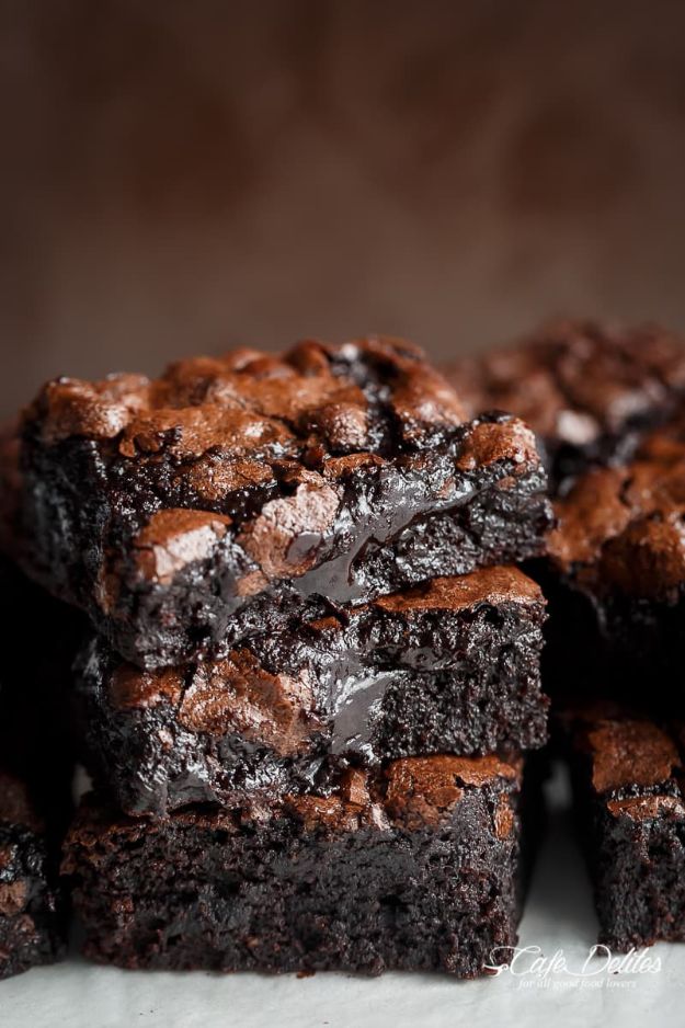 Brownie Recipes | Best Fudgy Cocoa Brownies - Easy and Healthy Recipe Ideas for Brownies - Chocolate, Blondies, Gluten Free and Caramel