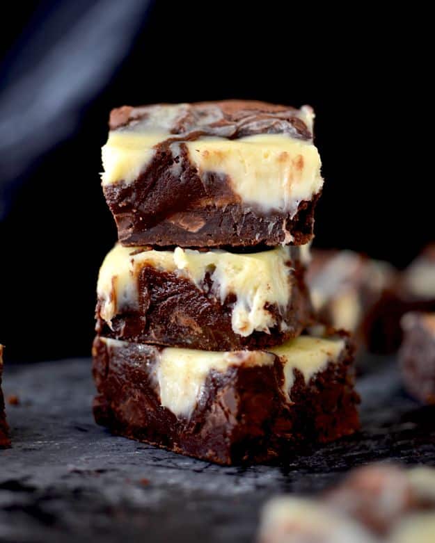 Brownie Recipes | Cheesecake Swirl Brownies - Easy and Healthy Recipe Ideas for Brownies - Chocolate, Blondies, Gluten Free and Caramel
