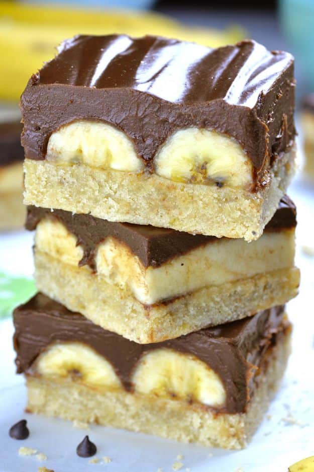 Brownie Recipes | Chocolate Covered Banana Brownies - Easy and Healthy Recipe Ideas for Brownies - Chocolate, Blondies, Gluten Free and Caramel