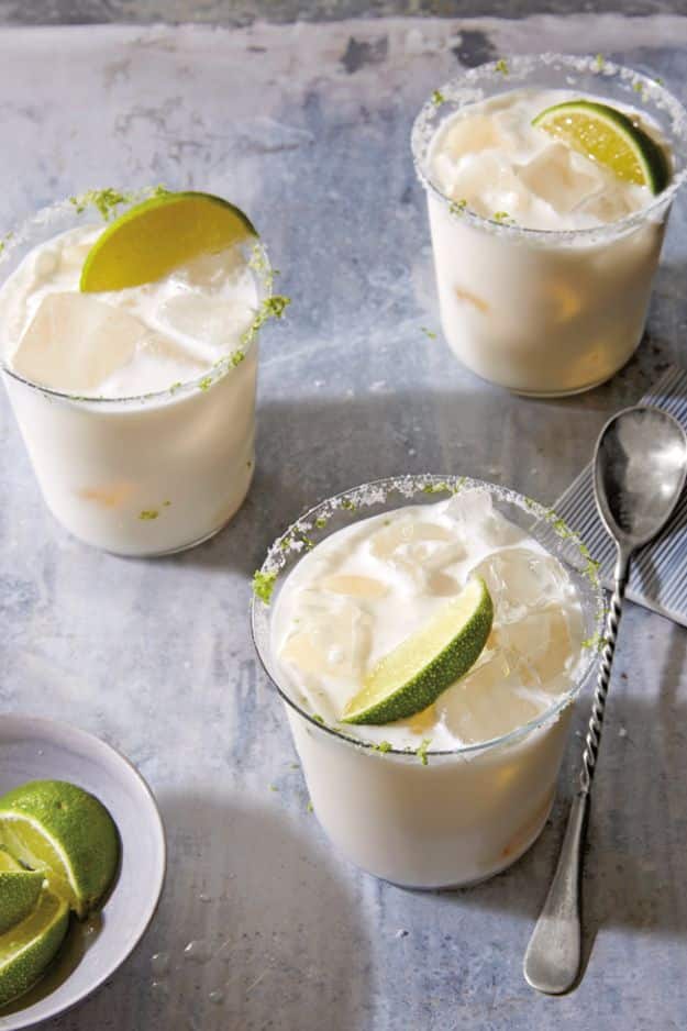 Margarita Recipes - Coconut Cream and Lime Margarita - Drink Recipes for a Party - Recipe Ideas for Blender Margaritas - Lime, Strawberry, Fruit | Easy Drinks With Tequila