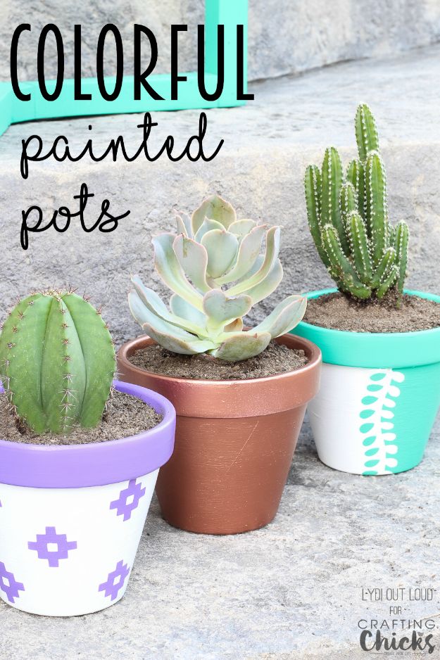 Easy Painted Flower Pot Design Ideas - The DIY Nuts