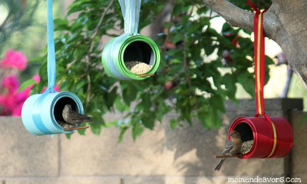 DIY Ideas With Tin Cans - DIY Bird Feeders - Cheap and Easy Organizing Projects and Crafts Made With A Tin Can - Cool Teen Craft Tutorials and Home Decor