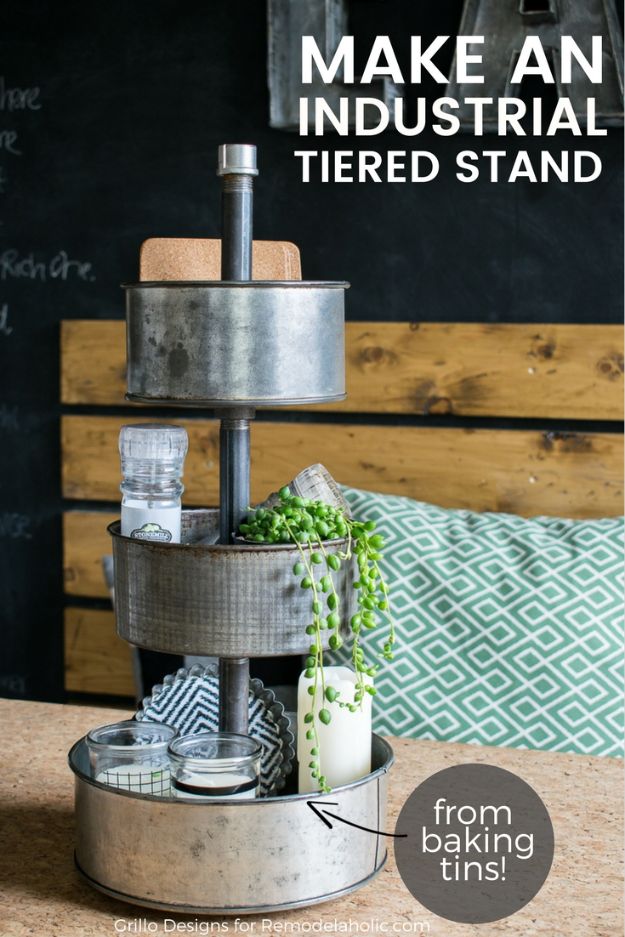 DIY Vanity Trays - DIY Three Tiered Stand – From Baking Tins - Easy Homemade Decor for Bathroom, Bedroom and Vanities - Tray to Store Jewelry and Accessories With These Cool and Easy Crafts