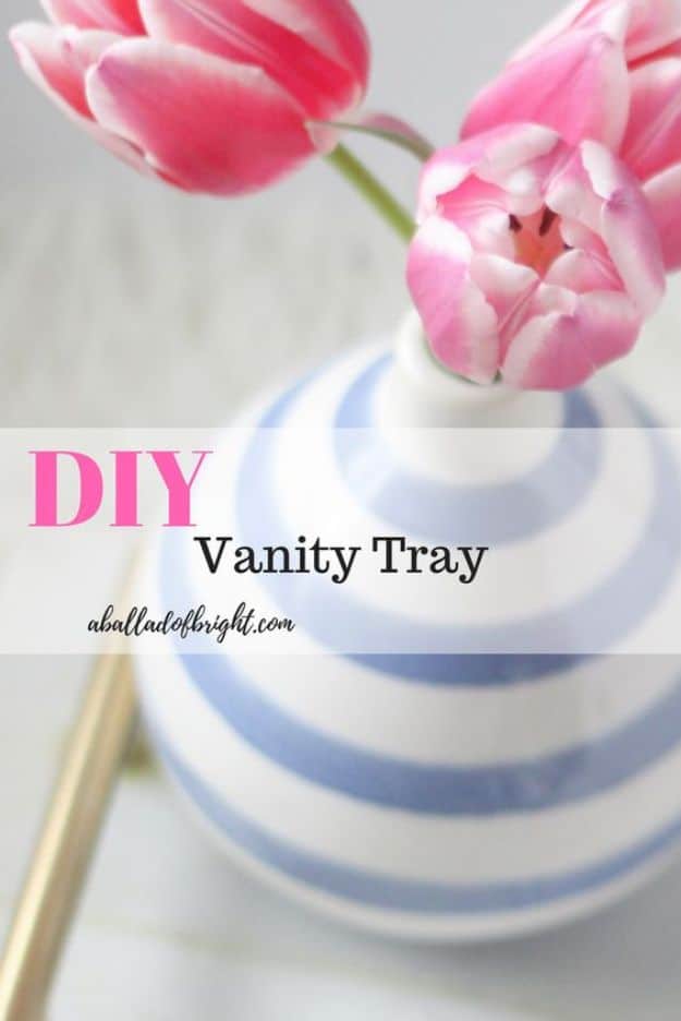 DIY Vanity Trays - Elegant Vanity Tray – From Baking Tins - Easy Homemade Decor for Bathroom, Bedroom and Vanities - Tray to Store Jewelry and Accessories With These Cool and Easy Crafts