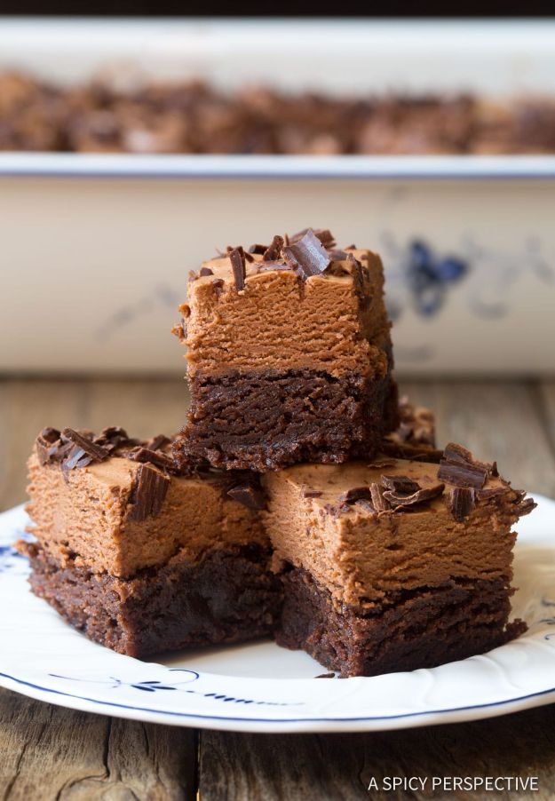 Brownie Recipes | French Silk Chocolate Brownies - Easy and Healthy Recipe Ideas for Brownies - Chocolate, Blondies, Gluten Free and Caramel