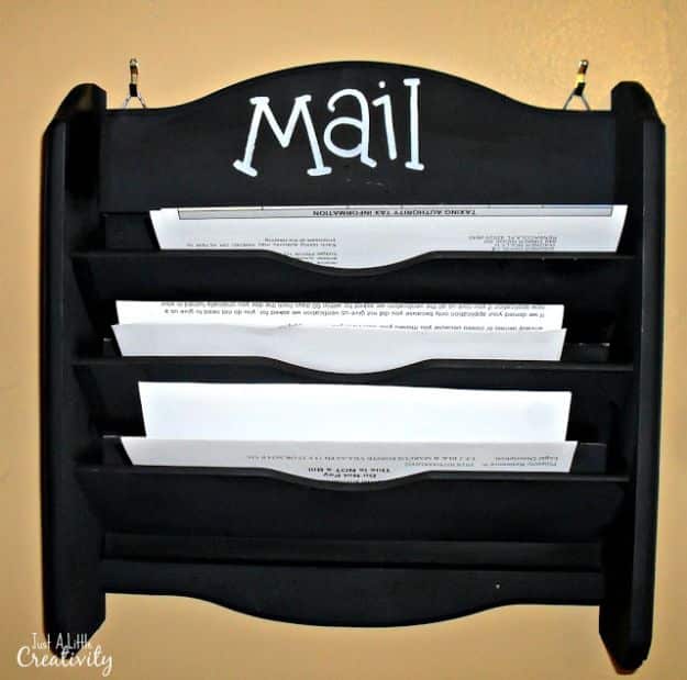 DIY Mail Organizers - Mail Holder Makeover - Cheap and Easy Ideas for Getting Organized - Creative Home Decor on A Budget - Farmhouse, Modern and Rustic Mail Sorter, Organizer