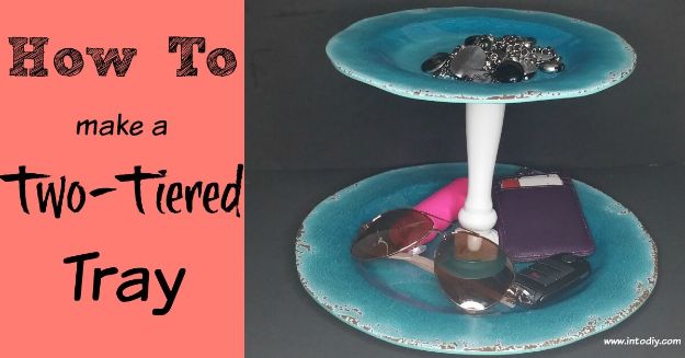 DIY Vanity Trays - Make a Two-Tiered Tray - Easy Homemade Decor for Bathroom, Bedroom and Vanities - Tray to Store Jewelry and Accessories With These Cool and Easy Crafts