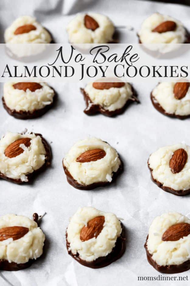 No Bake Cookie Recipes | No-Bake Almond Joy Cookies - Easy and Quick Recipe Ideas for Cookies | Oatmeal, Healthy, Gluten free