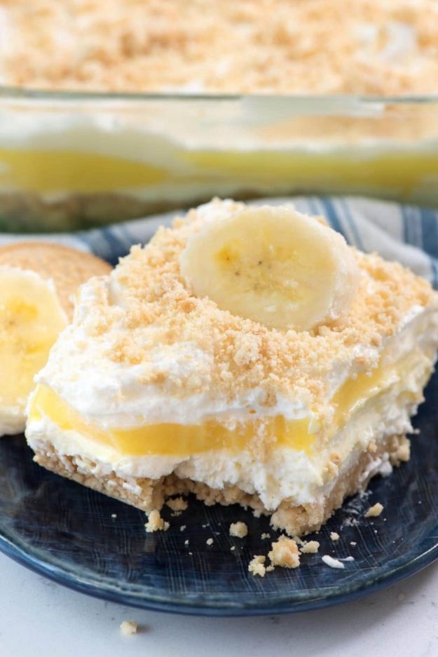 No Bake Desserts | No Bake Banana Pudding Dream Dessert - Quick Dessert Ideas and Easy Sweets You Can Make Without Baking - Healthy Cookies and Pie