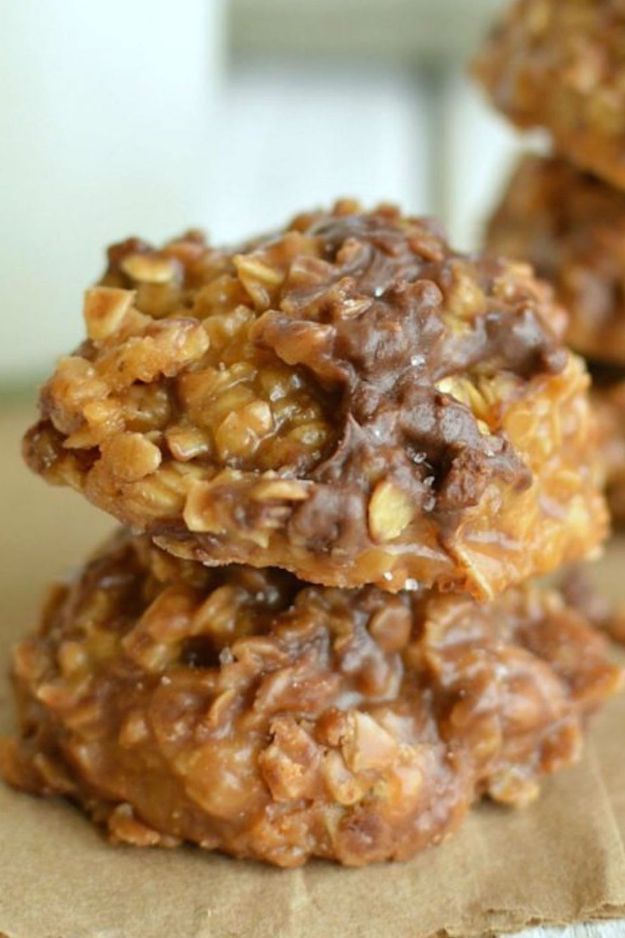 No Bake Cookie Recipes | No-Bake Caramel Cookies - Easy and Quick Recipe Ideas for Cookies | Oatmeal, Healthy, Gluten free