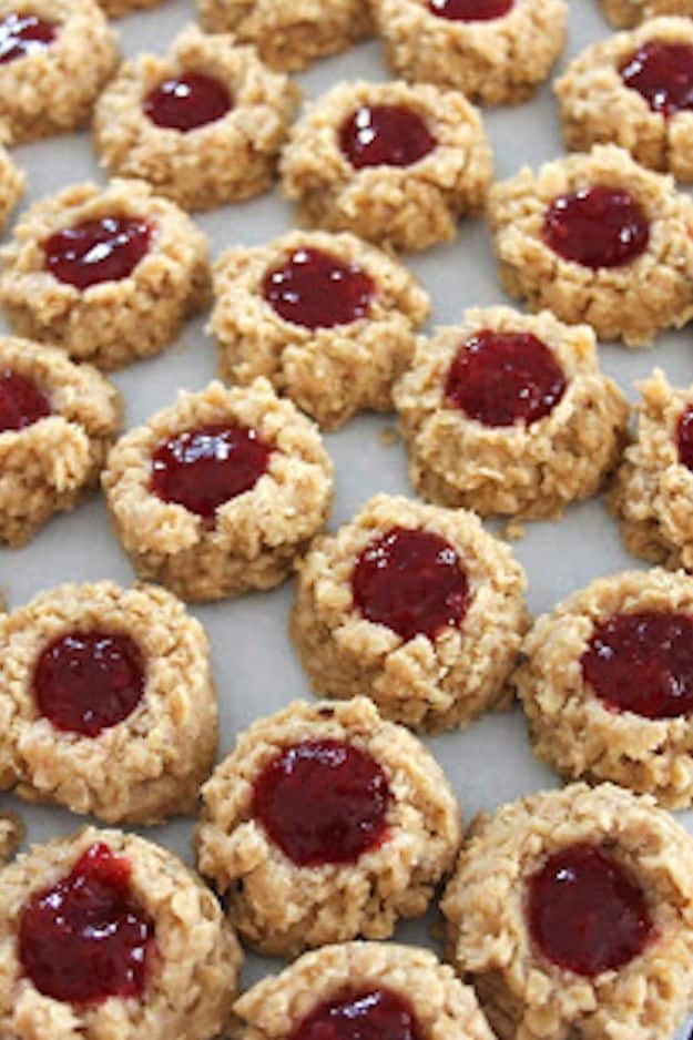 No Bake Cookie Recipes | No Bake PB&J Cookies - Easy and Quick Recipe Ideas for Cookies | Oatmeal, Healthy, Gluten free